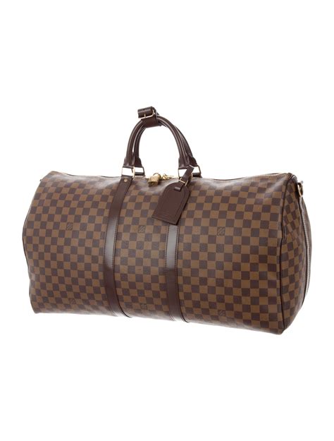 LOUIS VUITTON Damier Ebene Keepall Bandouliere 55